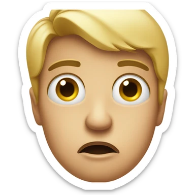 disgusted face with confusion  sticker