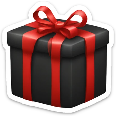 present black and red sticker