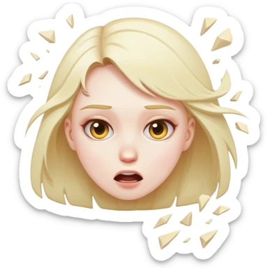 A girl crashing out sticker