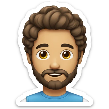 un garcon brun avec de la barbe et les cheveux court sticker