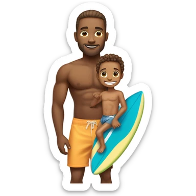 Surfer dad sticker