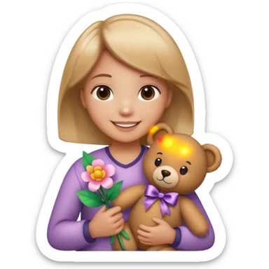Make an emoji using these ones:👌🌺🙂✨🎀🧸 sticker