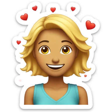 Chica con pensamientos positivos sticker