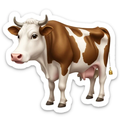 Cow with a Bell  sticker