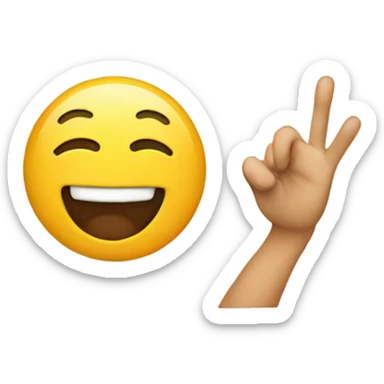 salute with laughing face sticker