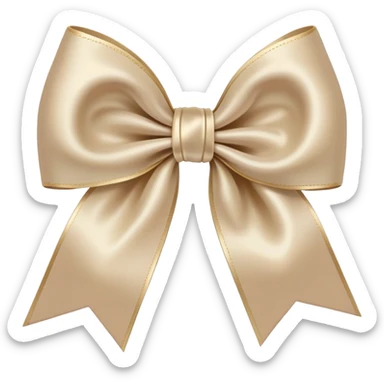 Light beige bow sticker