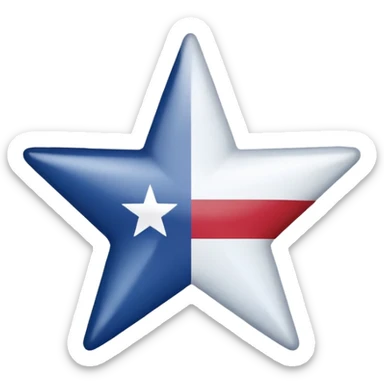 Star shaped Texas flag sticker
