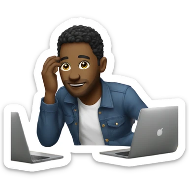 D.j. Working at a party  sticker