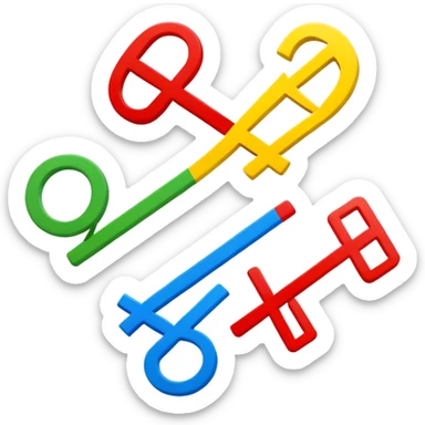 plus symbol, minus symbol, multiplication symbol, division symbol sticker