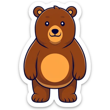 Russian grizzly bear sticker