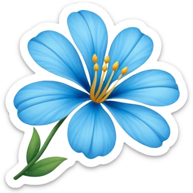 Flor de lirio azul cielo sticker