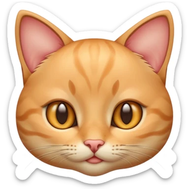 Uncanny Valley kitten face sticker