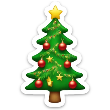 Decorated Christmas Tree  sticker
