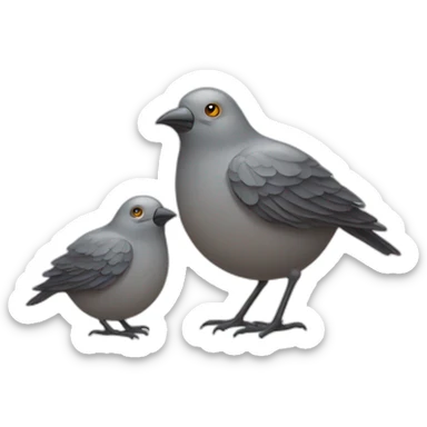 two dead birds with one stone sticker