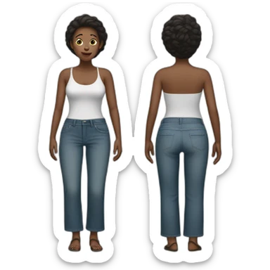 woman with big pants sticker