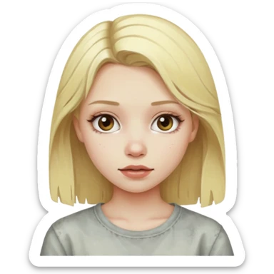grunge blonde girl sticker
