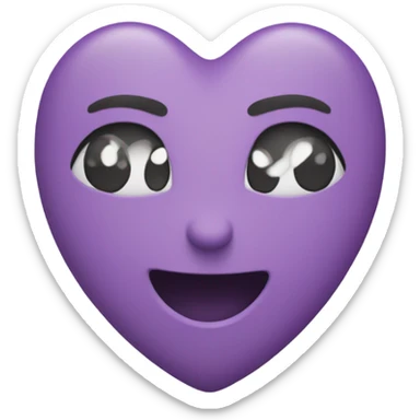 Corazón lila sticker