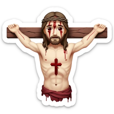 jesus-body-on-the-cross sticker