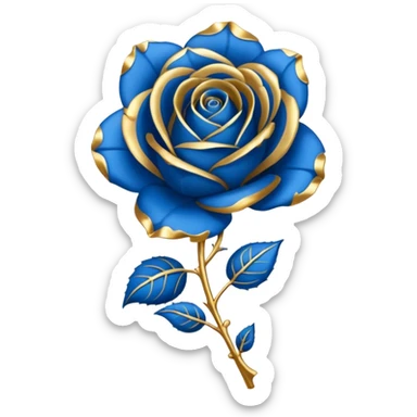 Blue rose award sticker