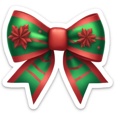 Christmas bow sticker