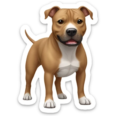 Staffordshire bull terrier light brown sticker