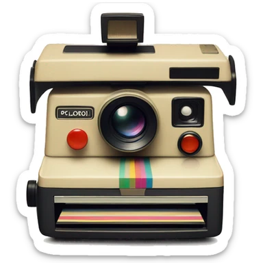vintage polaroid camera sticker