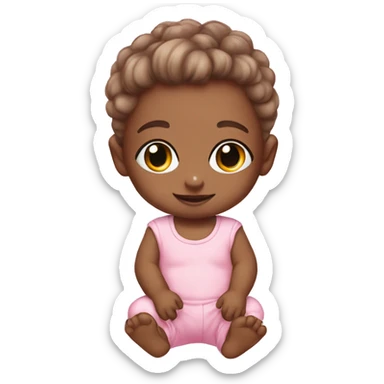 Baby pink bou sticker