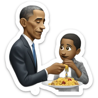 obama feeding homeless sticker