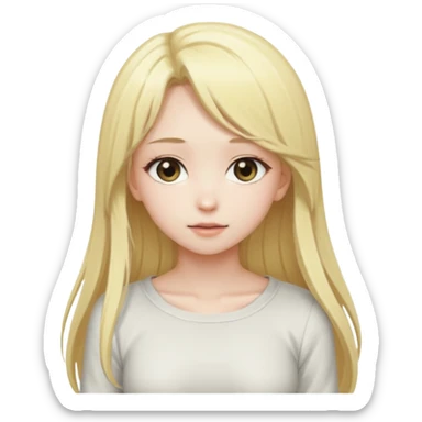 Blonde naked anime girl with her ass presenting sticker