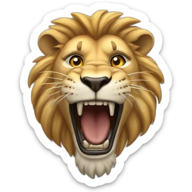 a roaring lion sticker