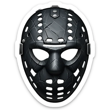 angry hockey mask cracked sticker