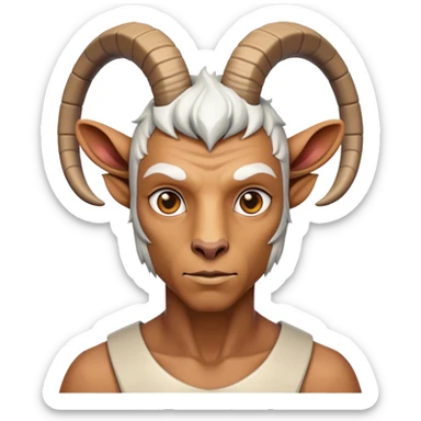 Futuristic Goat(Ram) man 2/3 veiw sticker