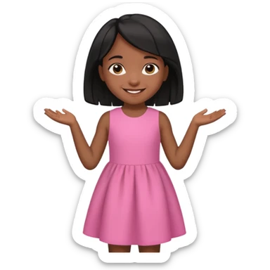 6 to 7 years black daughter with black hair emoji sticker