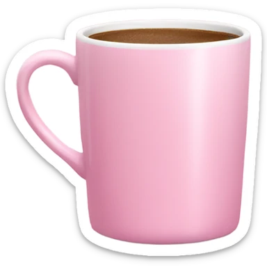 ligh pink coffe mug sticker