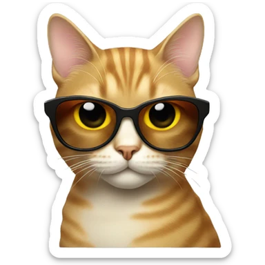 Cat with sunglasses sticker