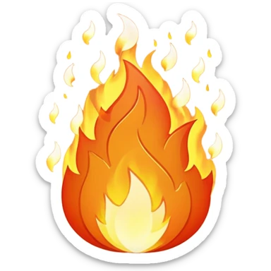 fire rain sticker