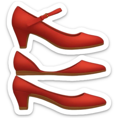 red women's shoes sticker