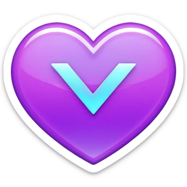 holographic purple checkmark sticker
