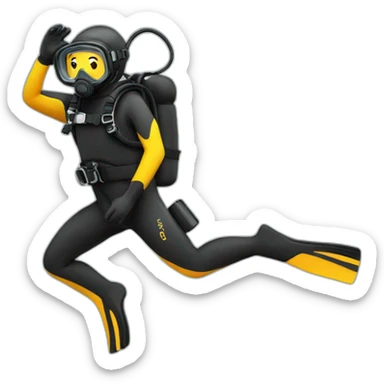 scuba diver sticker