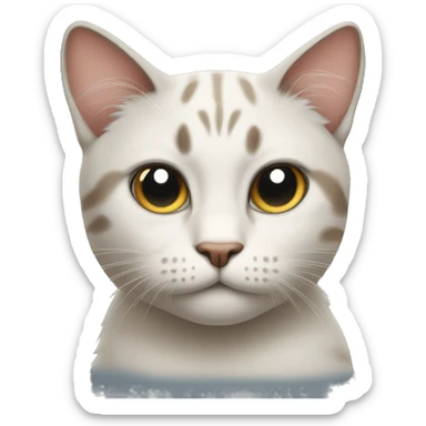 cat raising eyebrow sticker