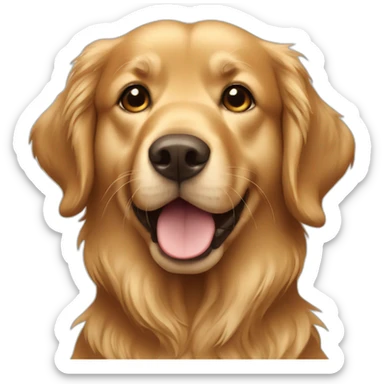 Golden retriever with brown hair girl sticker