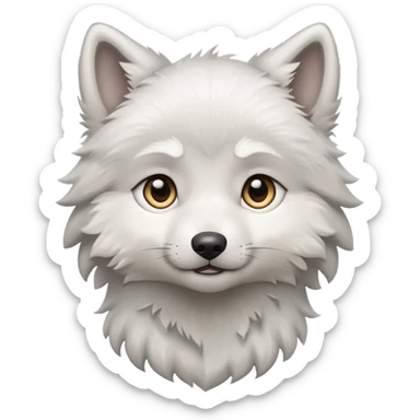 white wolf puppy sticker