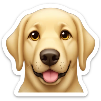 Light yellow lab floppy ears German shepherd face mutt chubby sticker