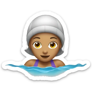 woman swimming sticker