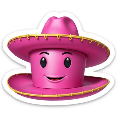 jeff koons pink spam sombrero sculpture  sticker