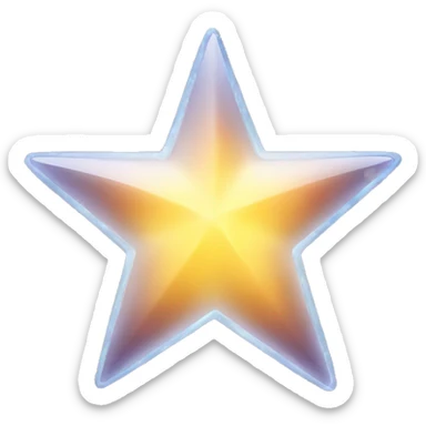 transparent star sticker