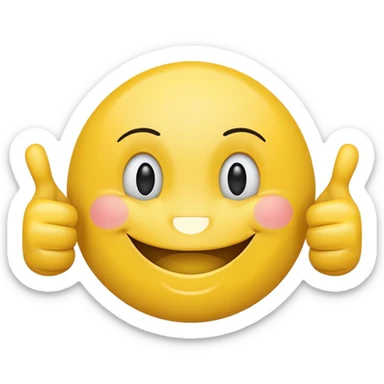 smiley face with two thumbs up hands normal emoji in keyboard smiley sticker
