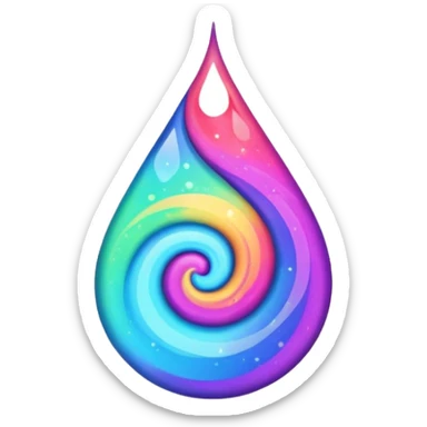 Nebulae tear drop sticker