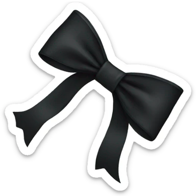 black bow sticker