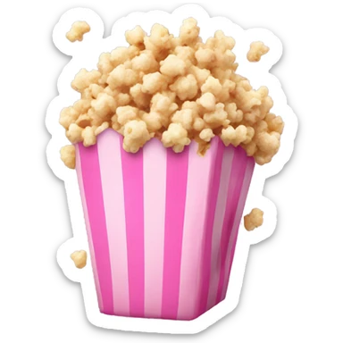 Pink popcorn sticker